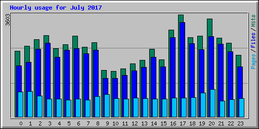 Hourly usage for July 2017